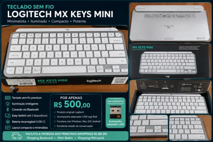 Logitech MX Keys Mini Original - Completo