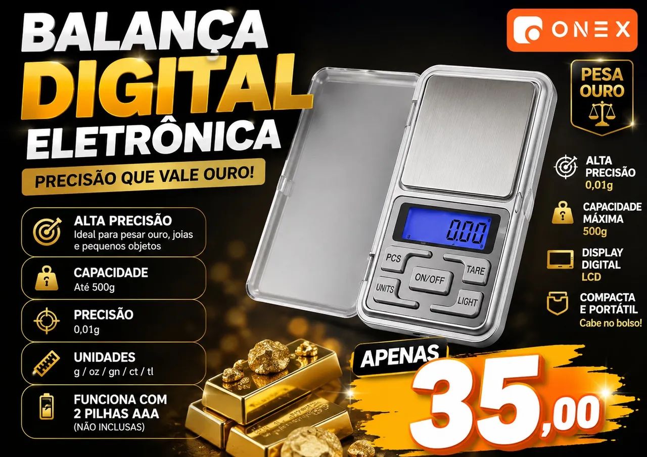 Balança Digital Pesa Ouro 