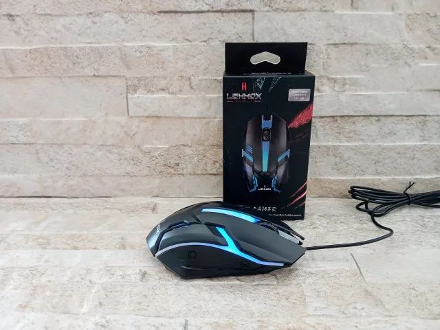 Mouse Gamer Lehmox Usb Led Rgb Com Fio