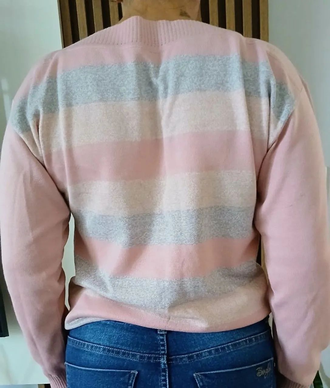 Tricô rosa - feminino - M - Foto 2