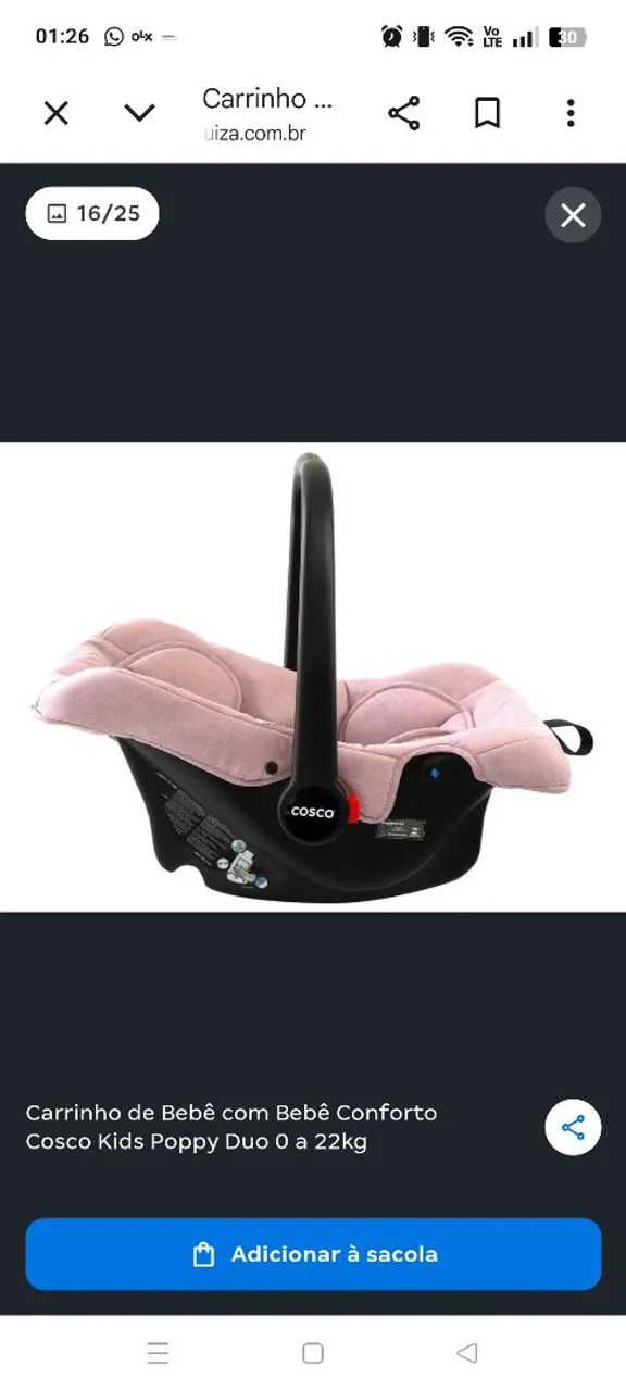 Bebê conforto da marca cosco  - Foto 3