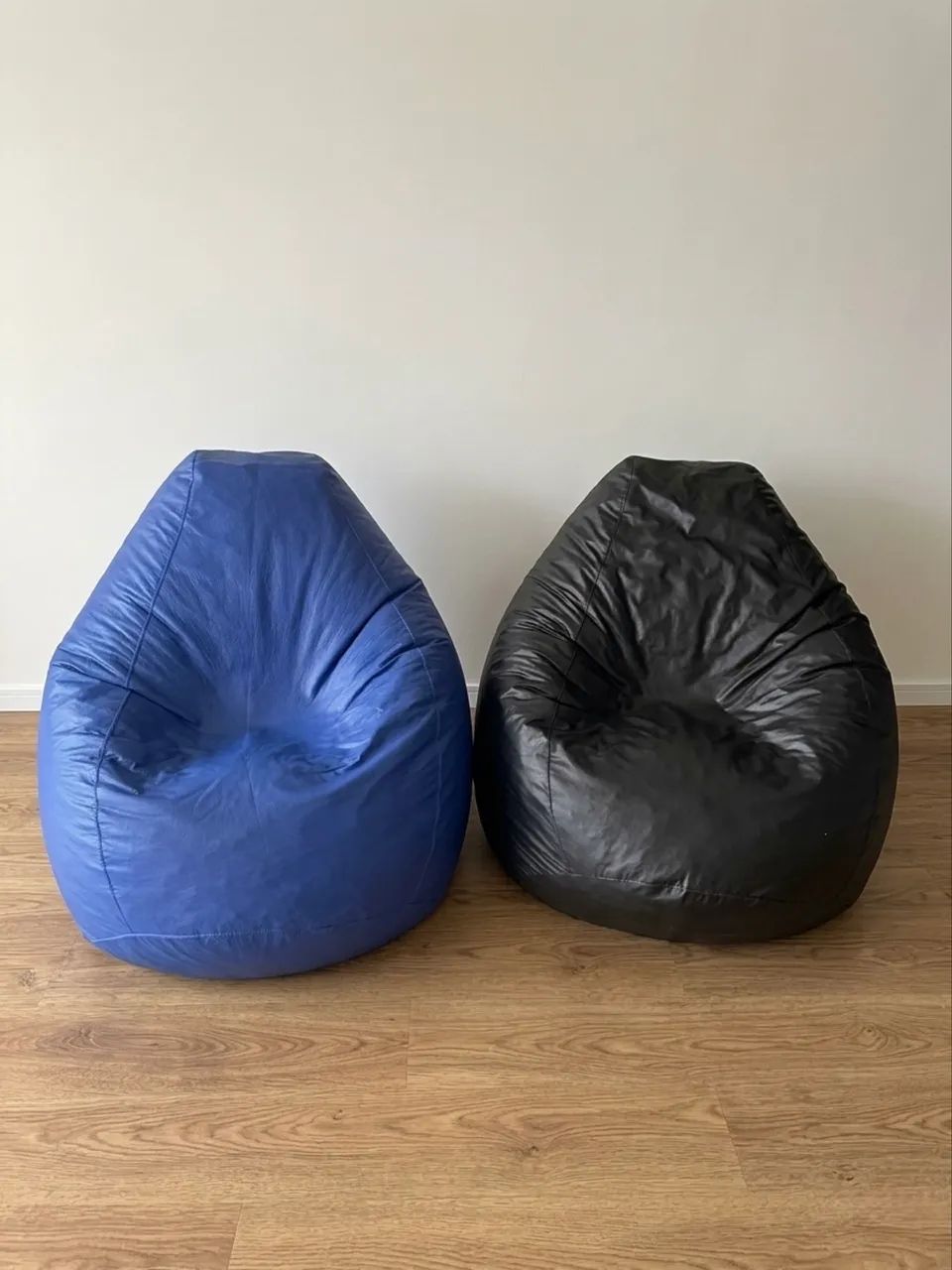 Puff Pera Azul e Preto