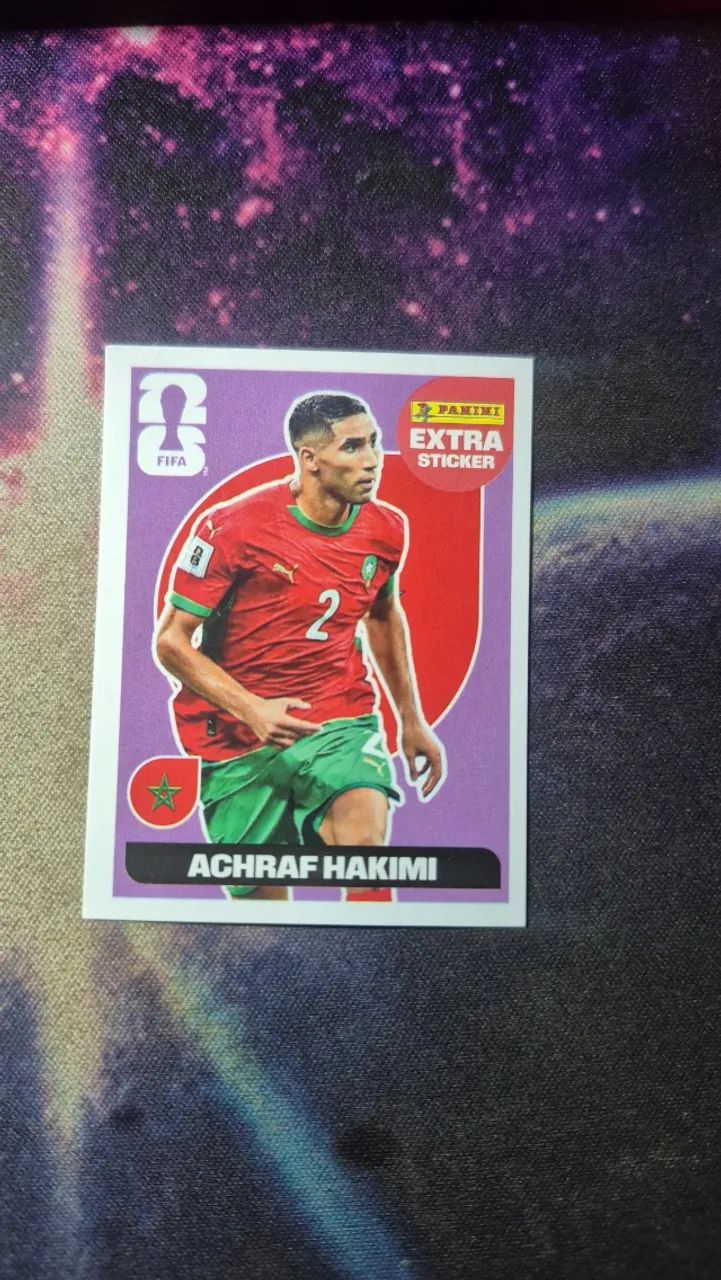 Achraf Hakimi Vinho/Bordô - Extra Sticker