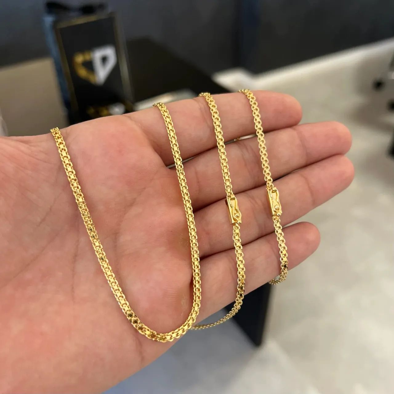 Corrente Pulseira banhada a ouro última und  - Foto 4