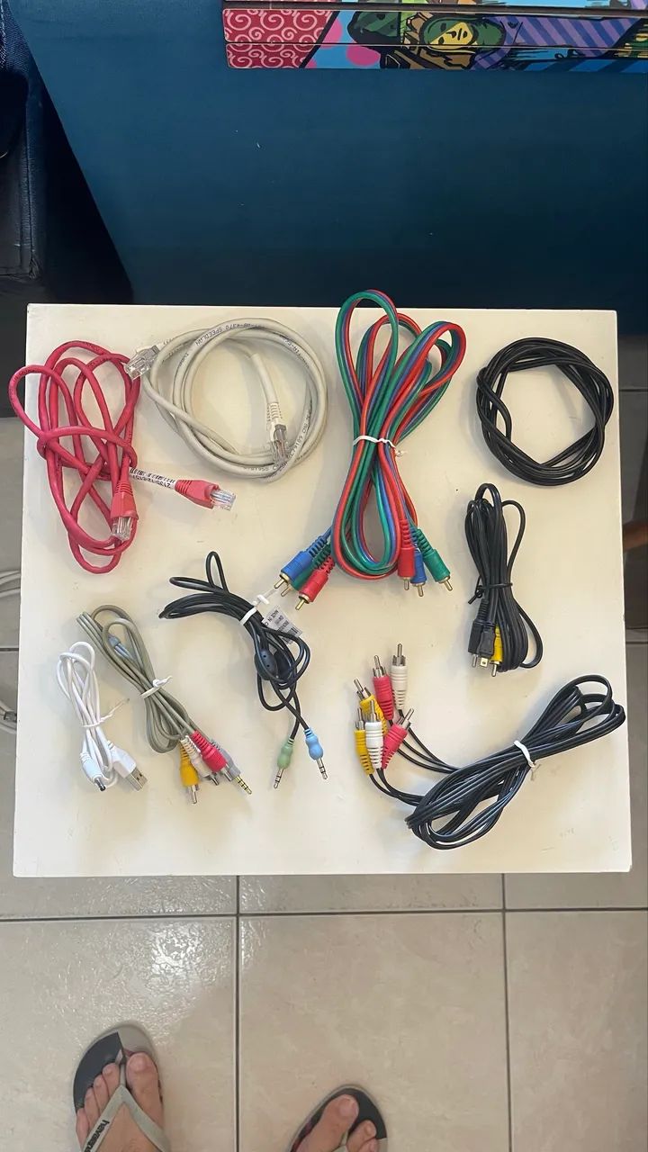 Kit - Fios e Cabos para Som ou TV 