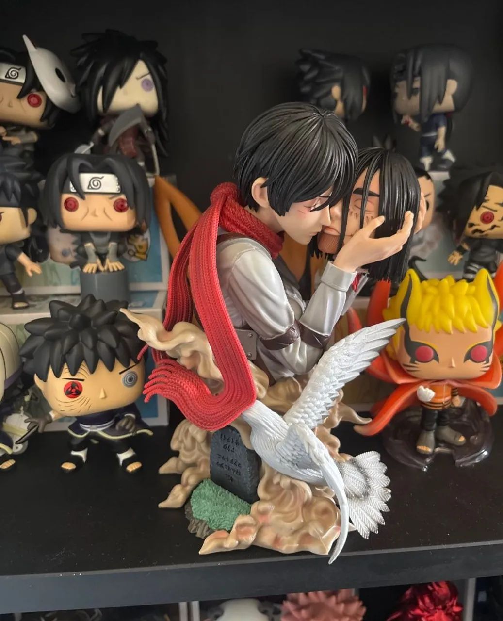 Action Mikasa&Eren beijo do adeus AOT Bandai - Foto 5