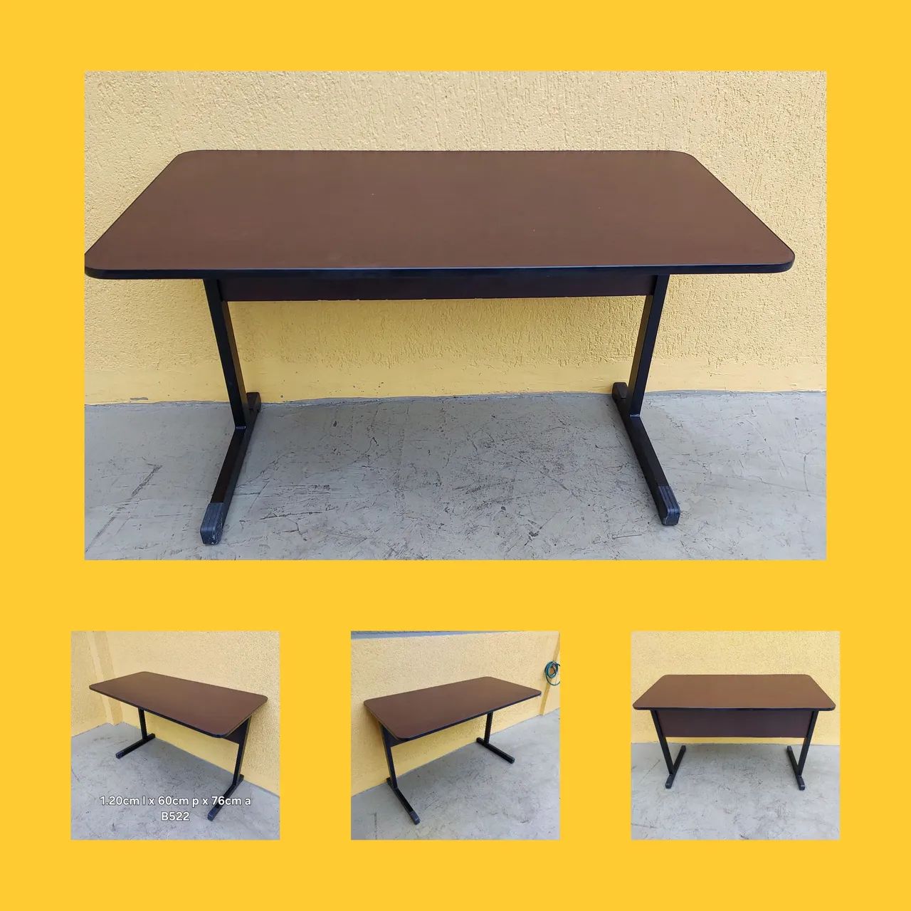 Mesa escritório marrom 