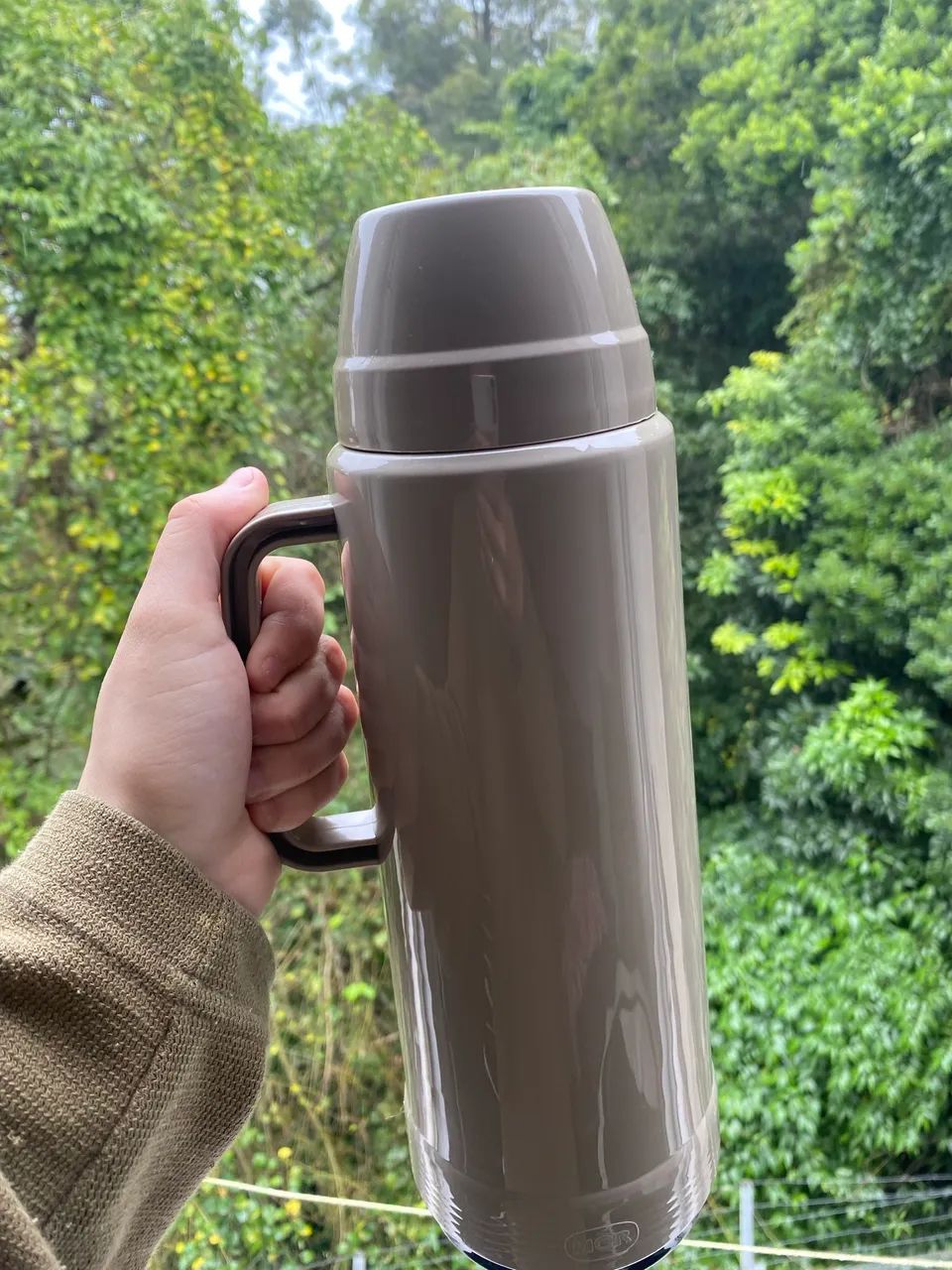 Garrafa Térmica 1L Mor Bege + Coador 103 - Foto 3