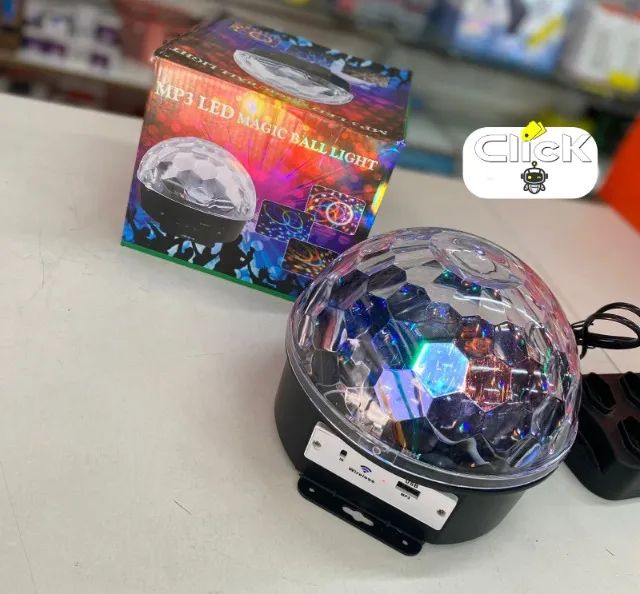 Globo De Luz Led Giratorio Festa Balada Mp3 Usb Bluetooth
