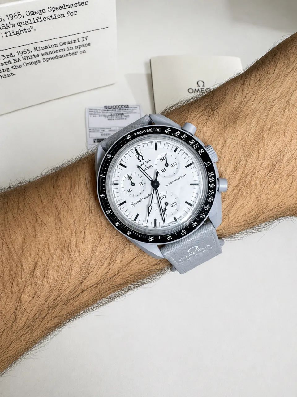 Relógio Omega x Swatch MoonSwatch 1965 - Completo - Acessórios