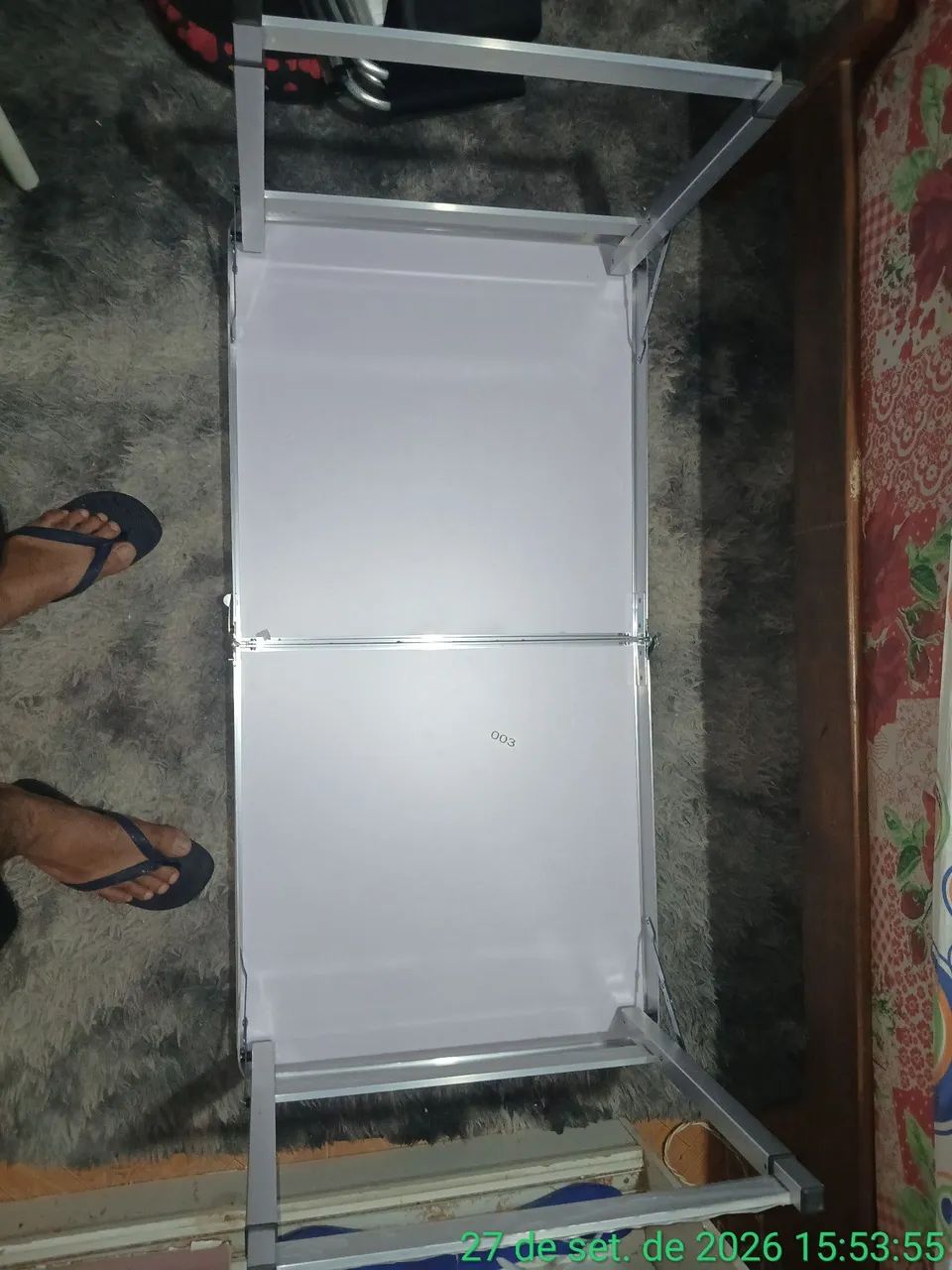 Mesa de alumínio dobrável Vende =Se - Foto 3