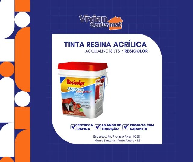 Tinta Resina Acrílica Telhabril Resicolor - 18Lts