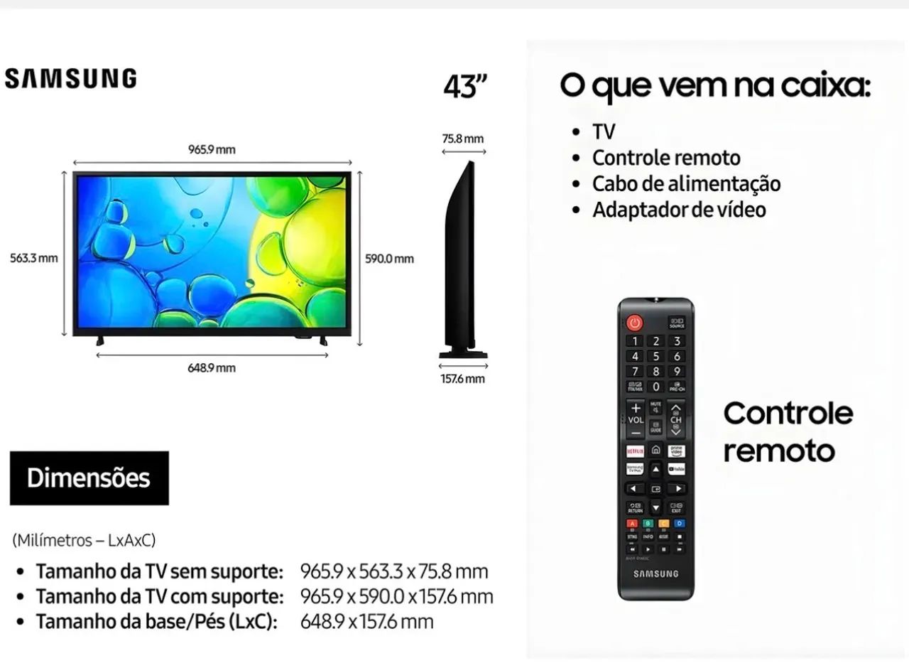 TV SMART 43 POLEGADAS SAMSUNG LACRADA - Foto 2