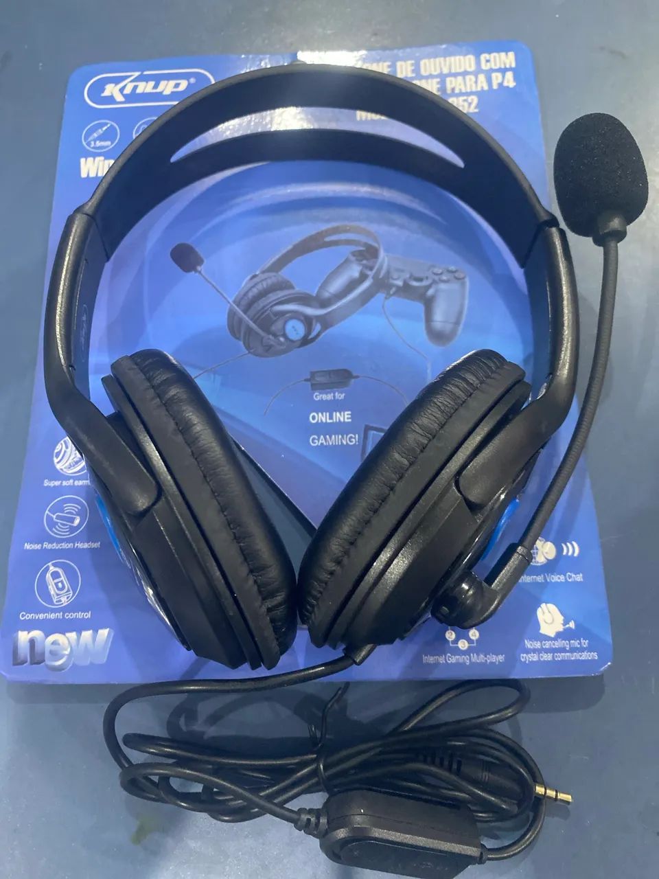 Fone de ouvido Headset com microfone kp-352