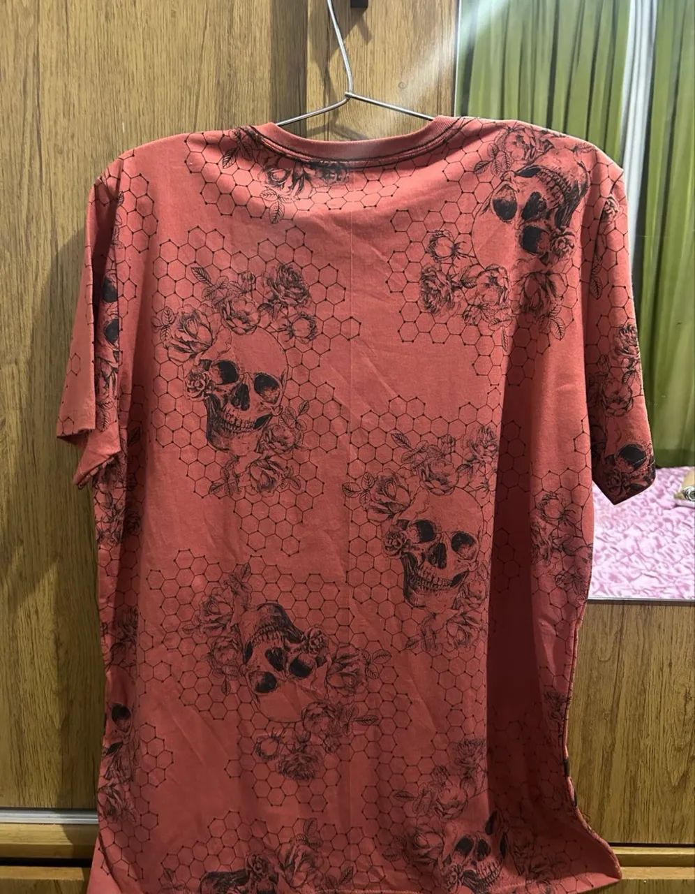 Camisa full print de caveira masculina - Foto 5
