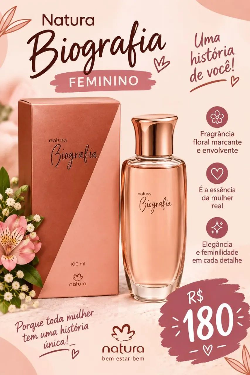 Perfume Natura Biografia Feminino