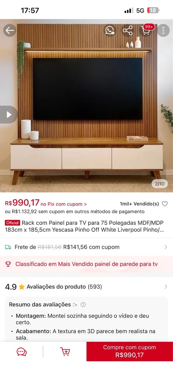 Painel e rack  - Foto 2