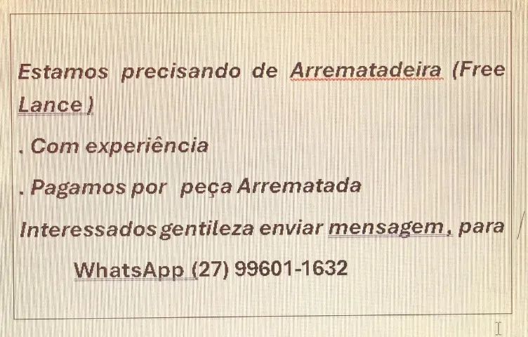 ARREMATADEIRA (FREE LANCE)