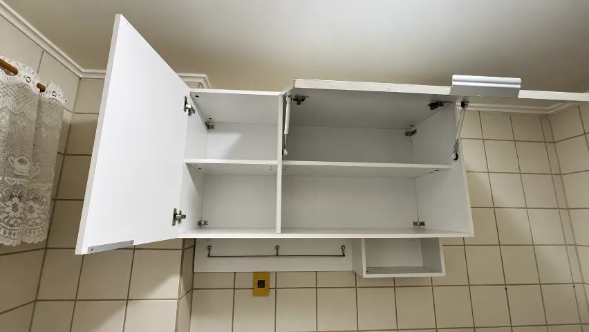 Armário Aéreo Basculante Bartira Rubi - Branco - Foto 2