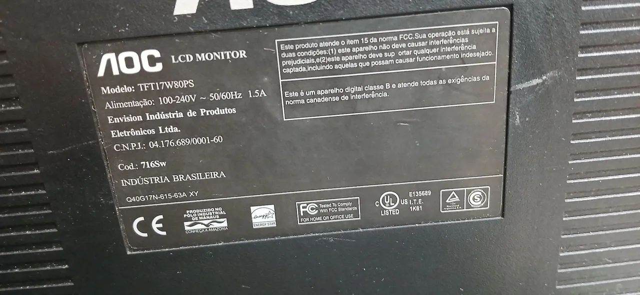 Monitor AOC pequeno sem os  fioss - Foto 2