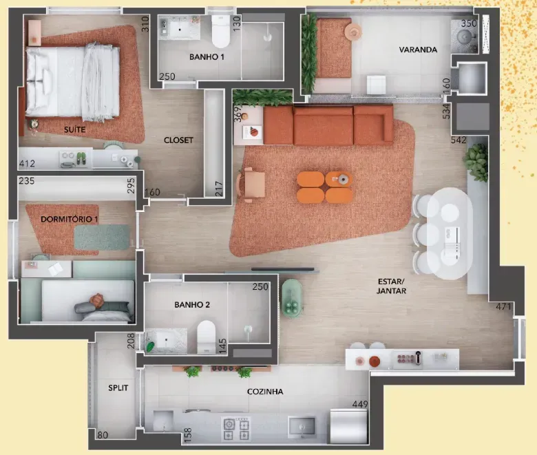 PLANTA 80m²