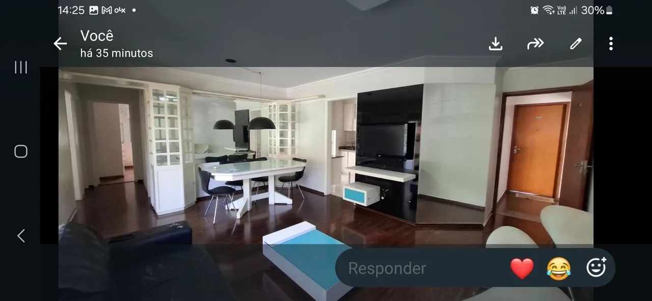 Apartamento mobiliado.