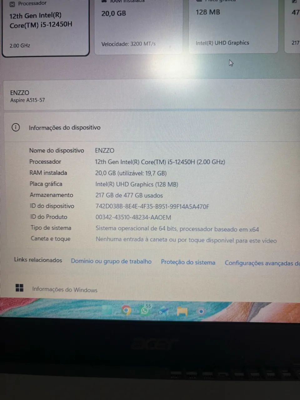 Notebook ACER Aspire 5