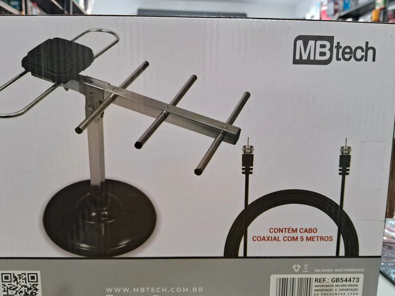 Antena de TV Digital Externa e Interna com cabo de 5 metros - Foto 3