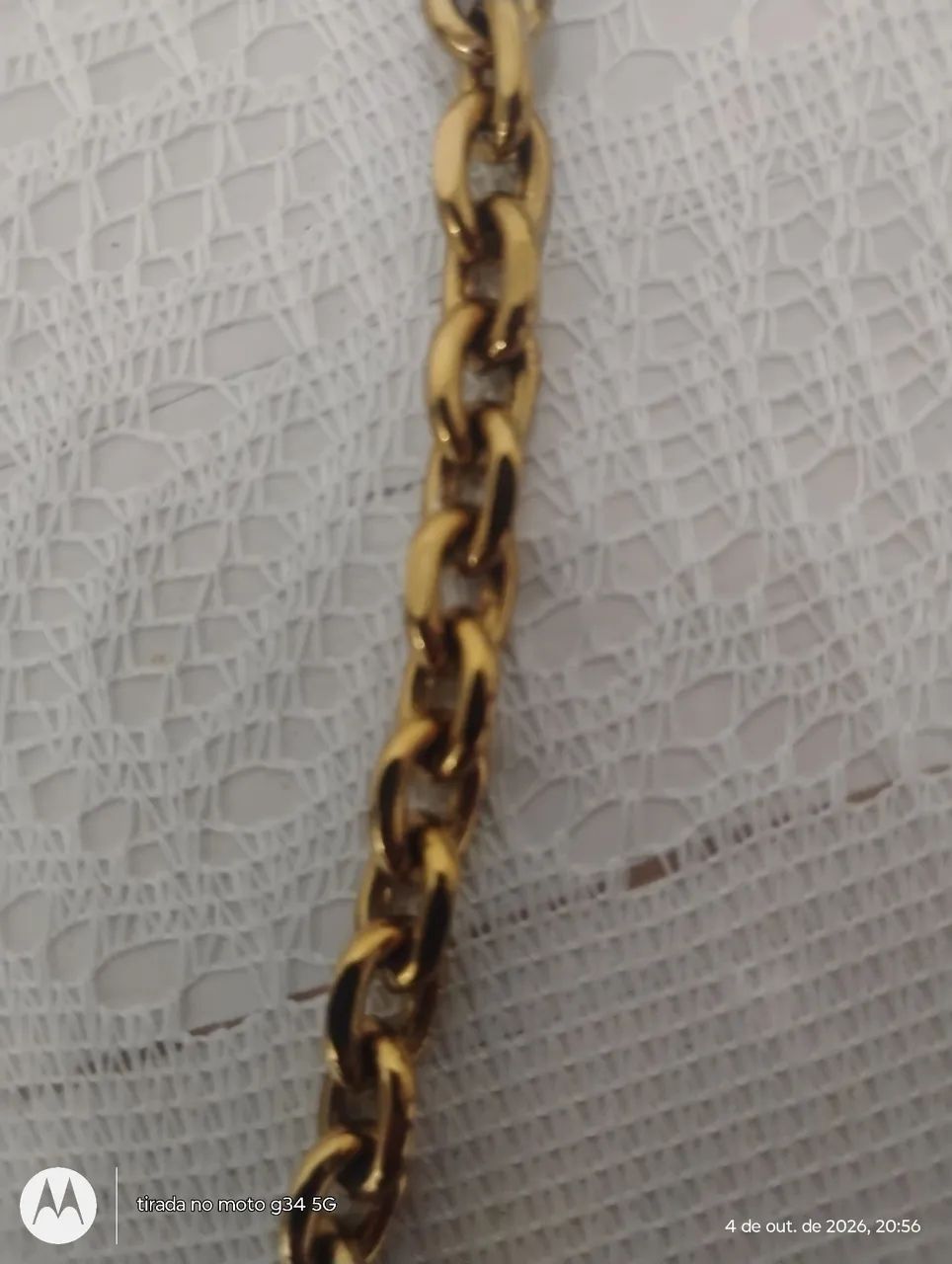 Corrente com pingente banhada a ouro  - Foto 4