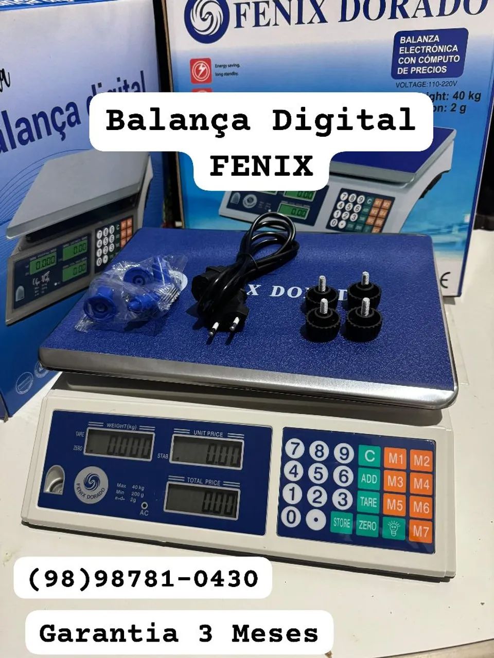 Balança Digital 40 KG | FENIX DOURADO - DISPONÍVEL 