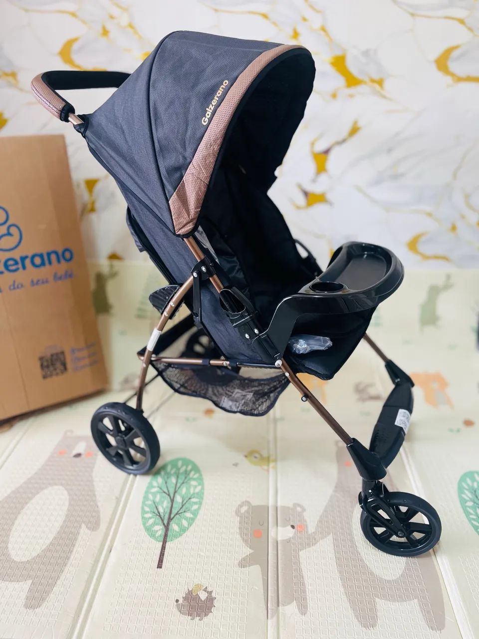 Carrinho de bebê Galzerano bronze  - Foto 3