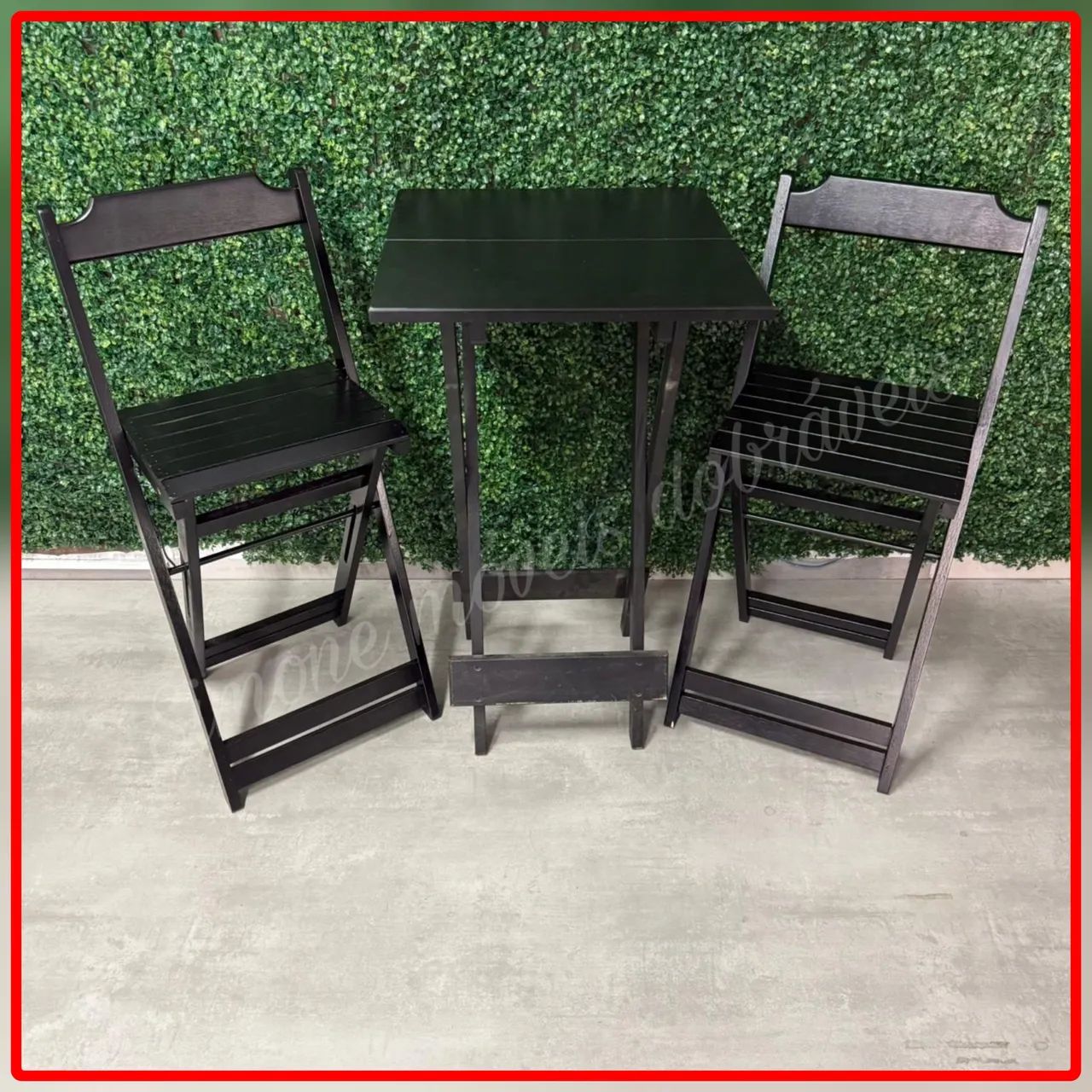 Mesa bistro dobrável com 2 bancos  - Foto 3