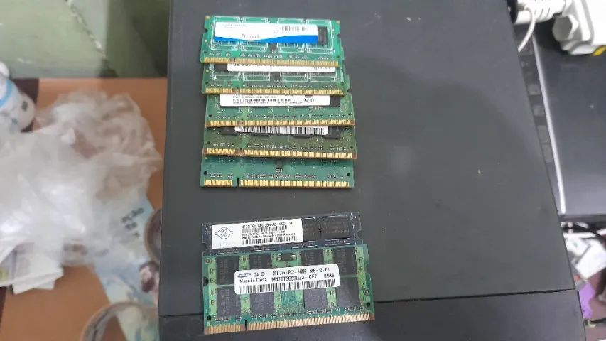 Lote 9gb Memória Ddr2 6400s Notebook 7 Pentes