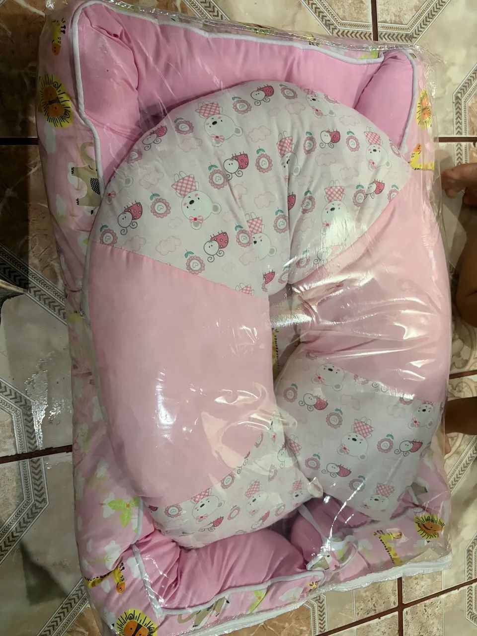 Kit ninho e almofada rosa - Foto 2