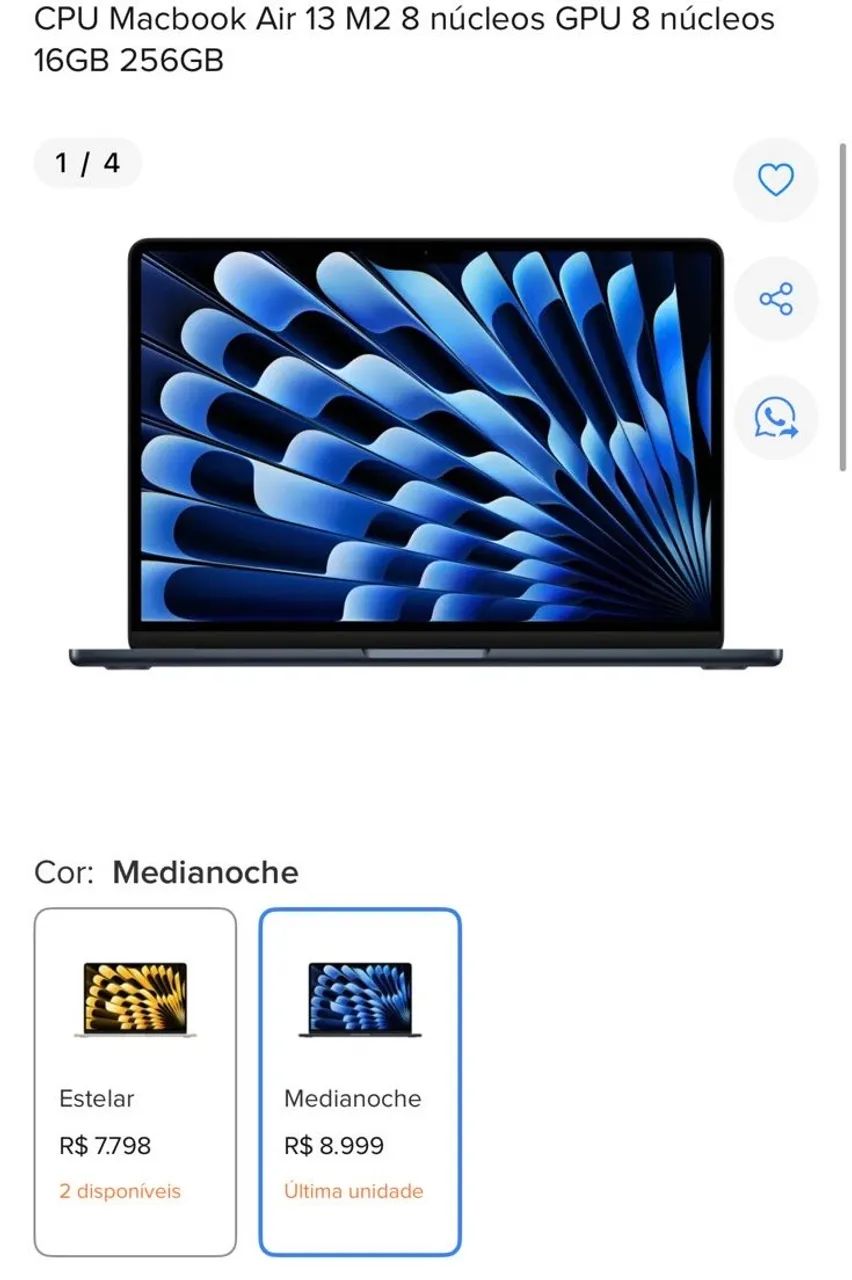MacBookAir M2 13 16GB 512GB 即購入OK Apple Macbook Air 13 , M2, 16gb Ram, 256gb Ssd- Cinza