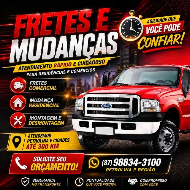 FRETES COM PREÇO QUE CABE NO SEU BOLSO