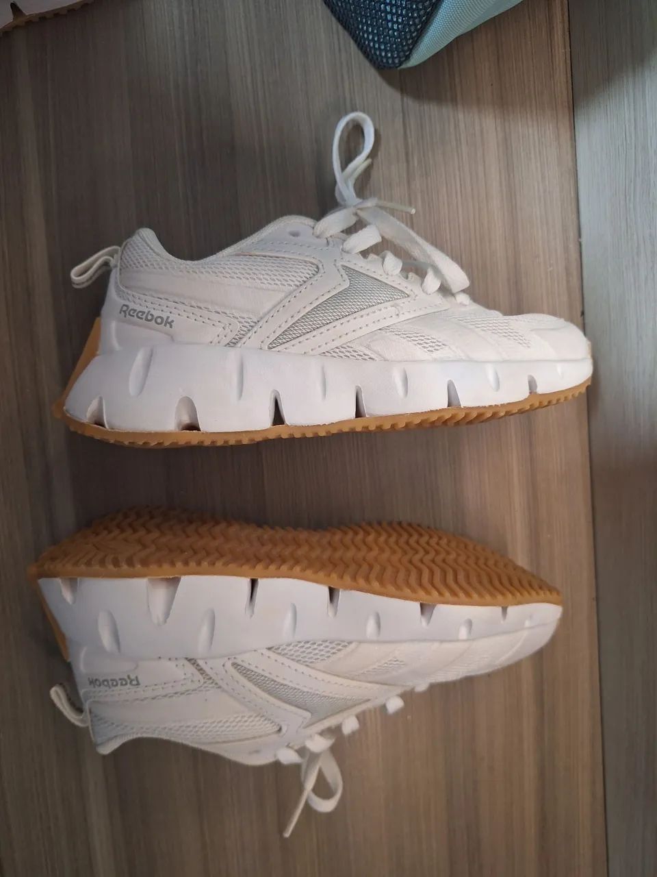 Tênis Reebok Zig Dynamica Infantil Branco - Tam. 30,5 - Foto 3