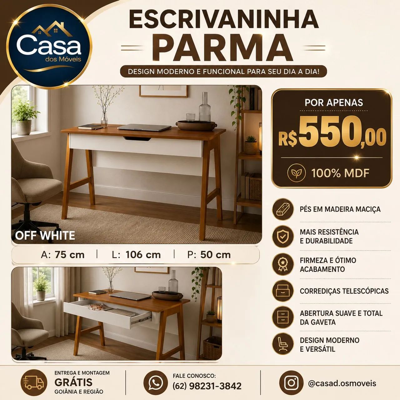 Escrivaninha Parma 
