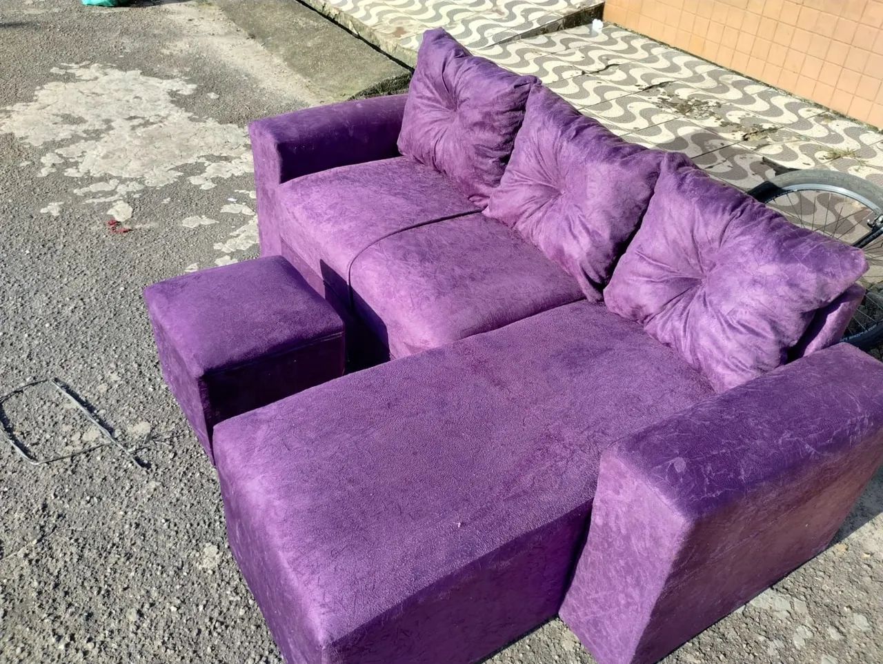 Promoção sofá cheisy simples três lugares novos e completos, várias cores  - Foto 2