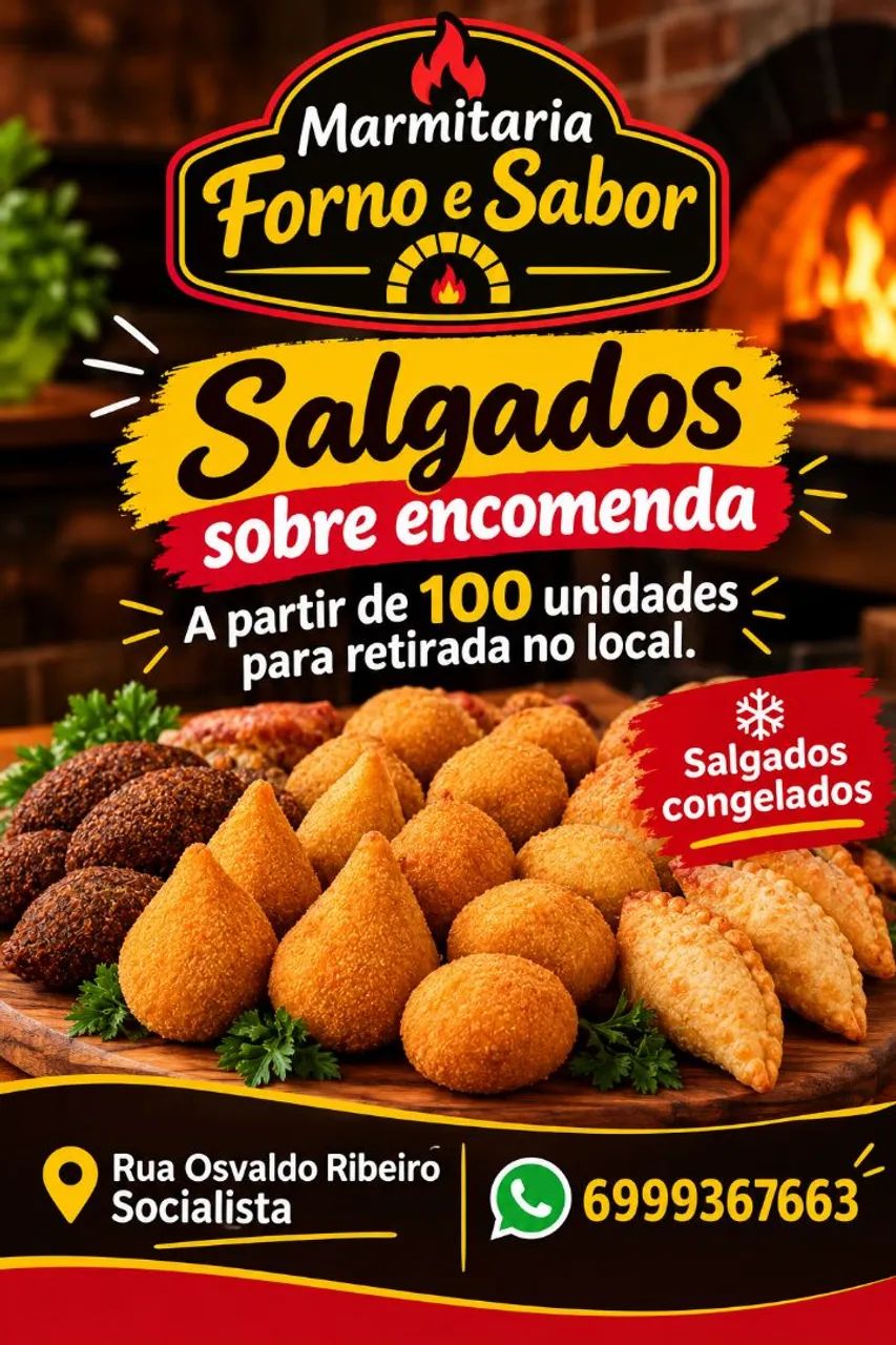 Salgado pra revenda congelado 1.50