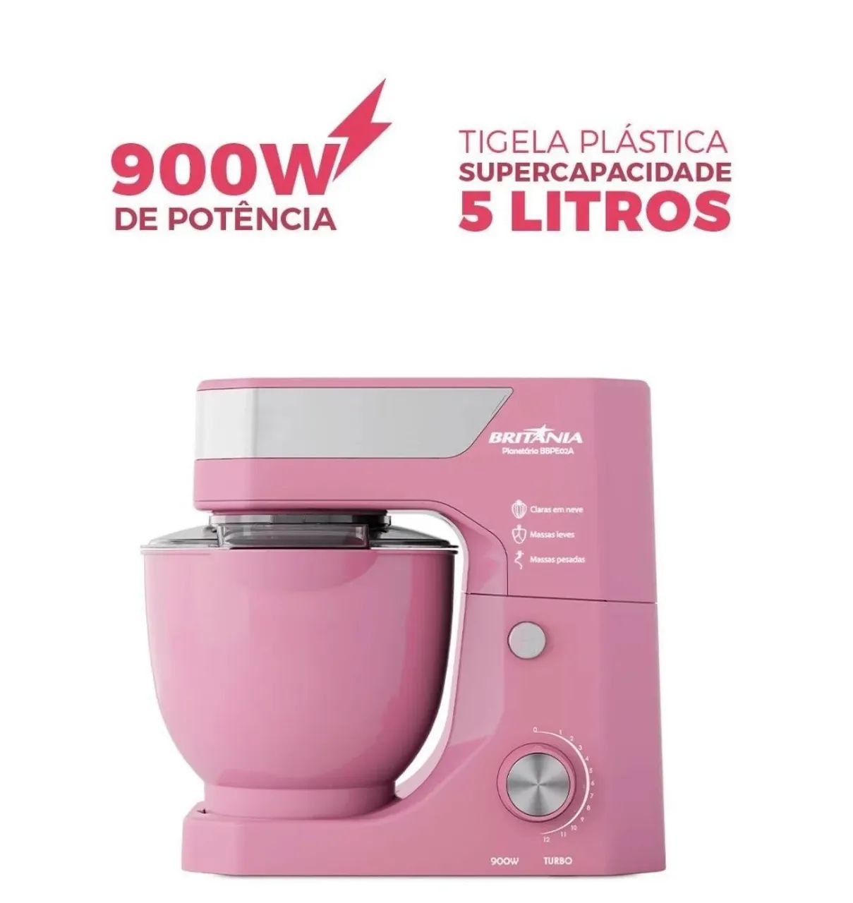 Batedeira rosa 127 e 220v 
