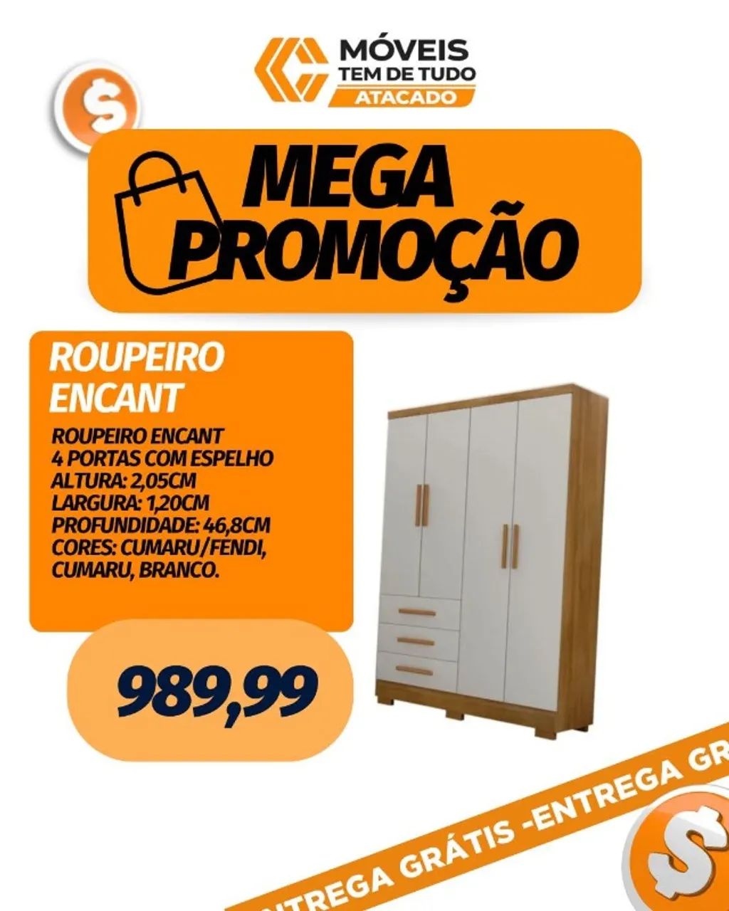 PROMOÇÃO IMPERDIVEL ROUPEIRO ENCANT