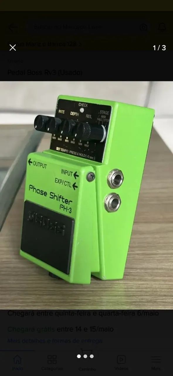 Pedal Phaser 3 Boss Zero na Caixa - Foto 4