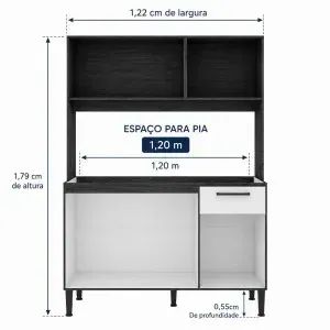 Armário de Cozinha Marta para Pia - Foto 2