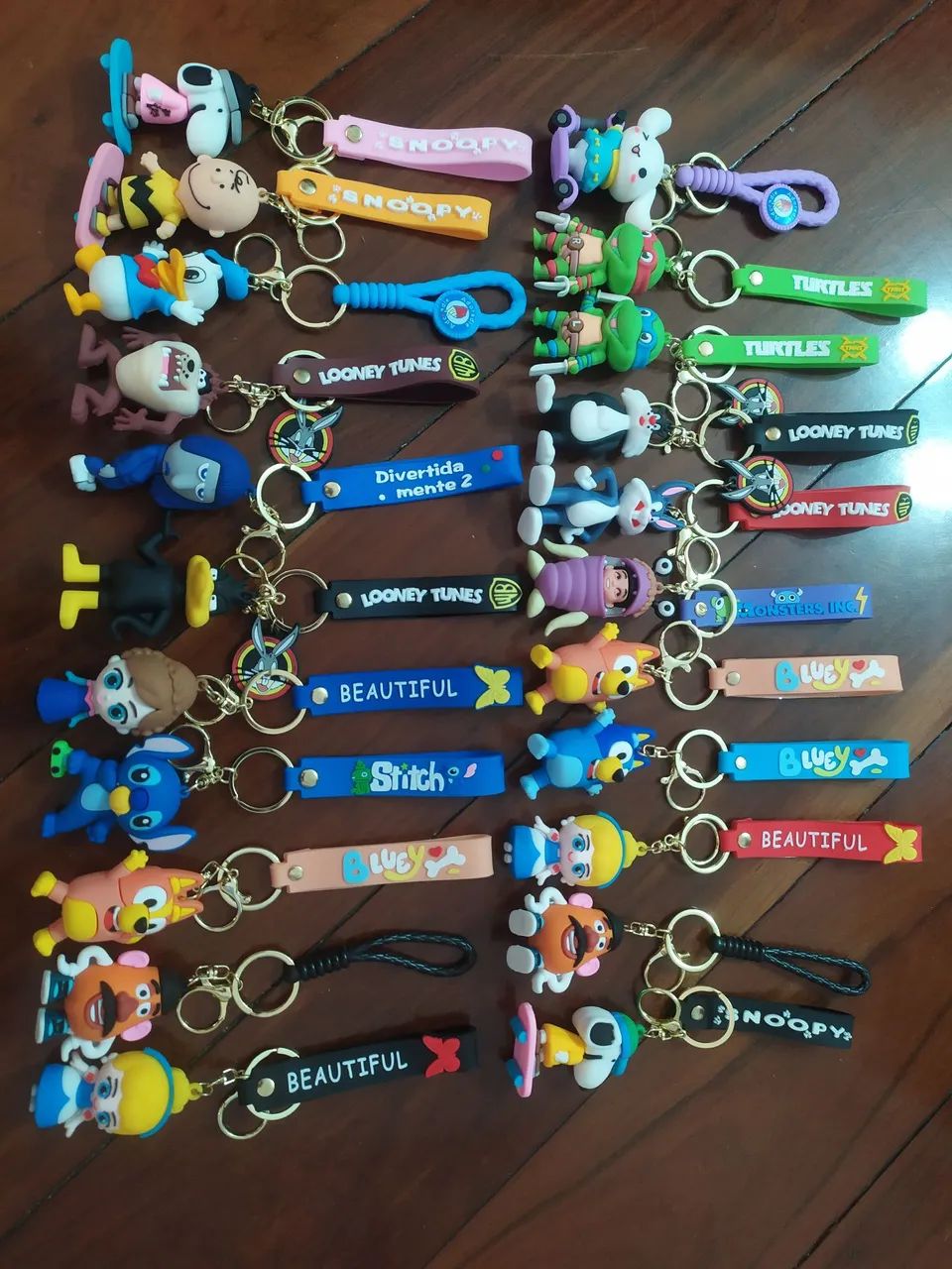 Lote de 22 Chaveiros 3D 