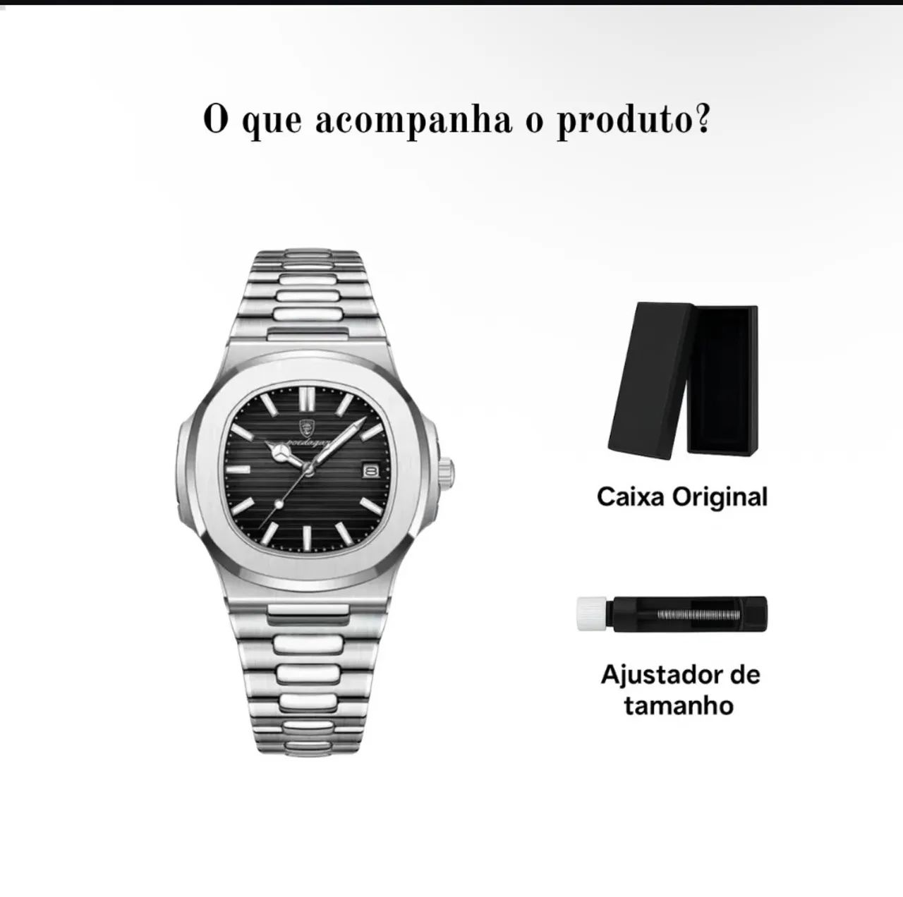 Relógio Poedagar De Luxo Com Caixa - Foto 2