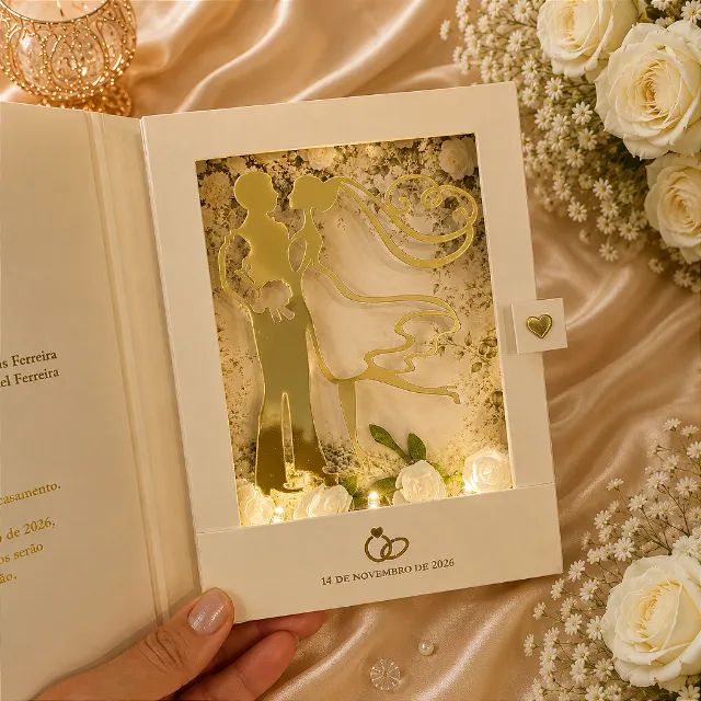 Convite de casamento de luxo - Foto 3