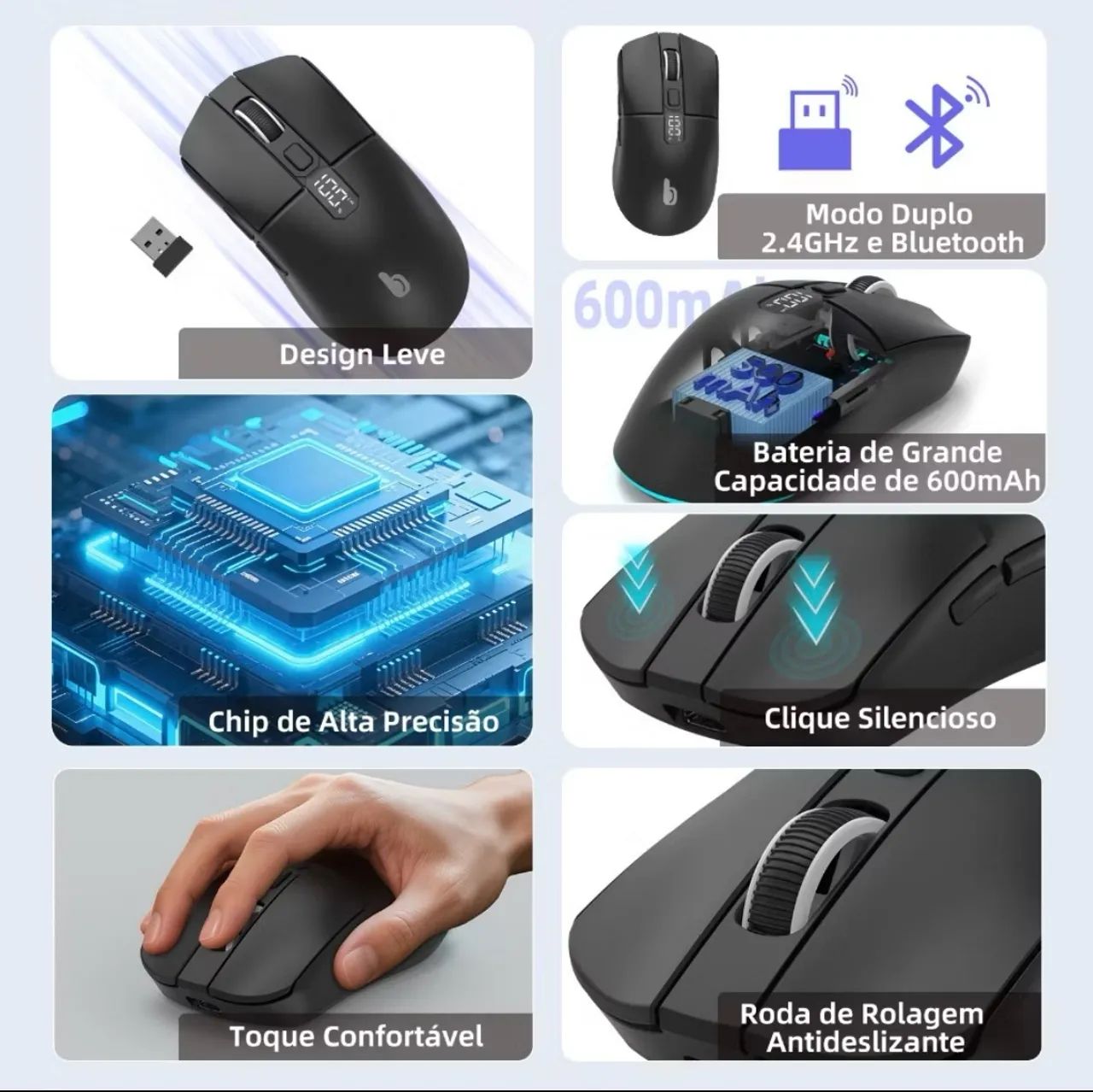 Mouse gamer sem fio  - Foto 2