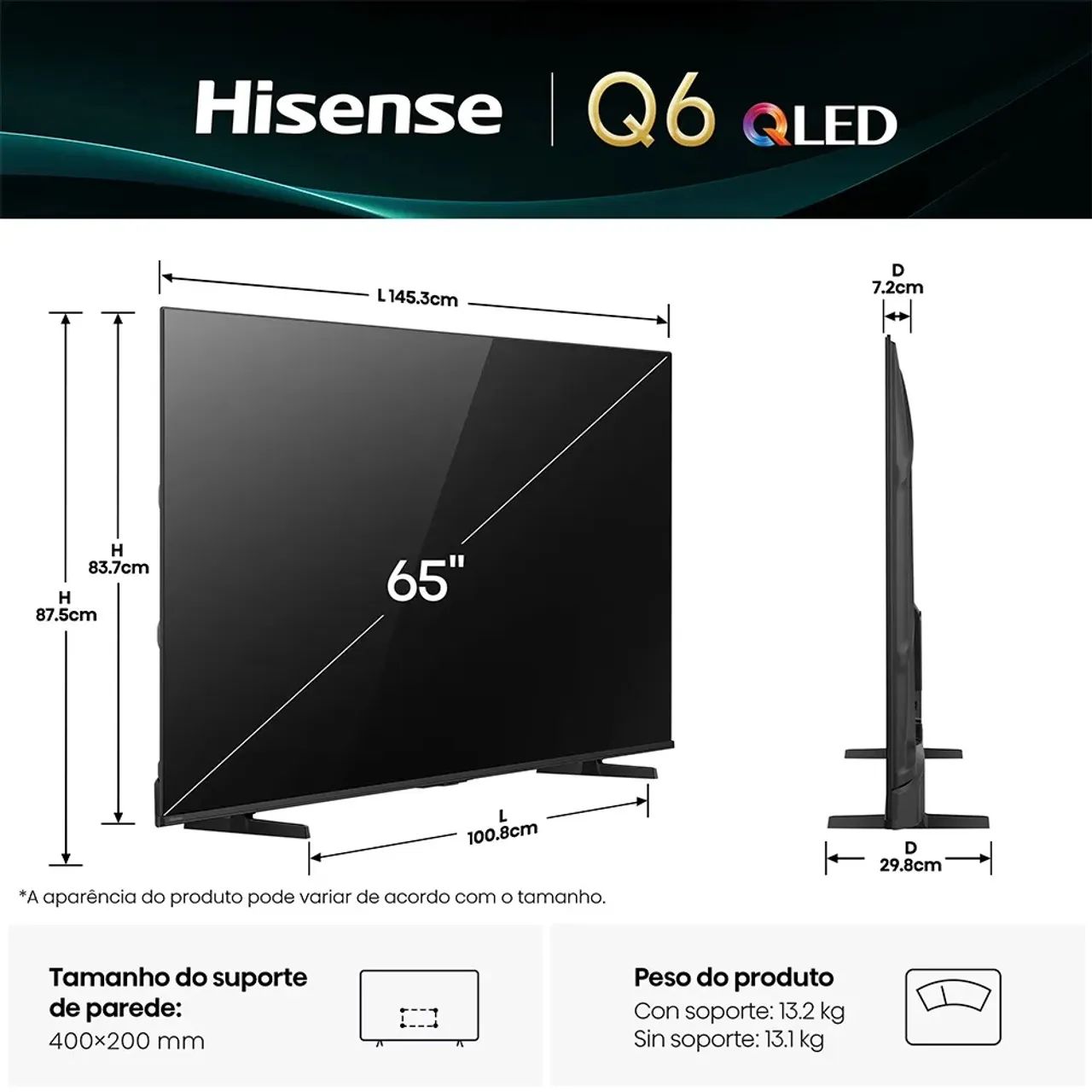 Smart TV Hisense 65 Polegadas - Foto 2