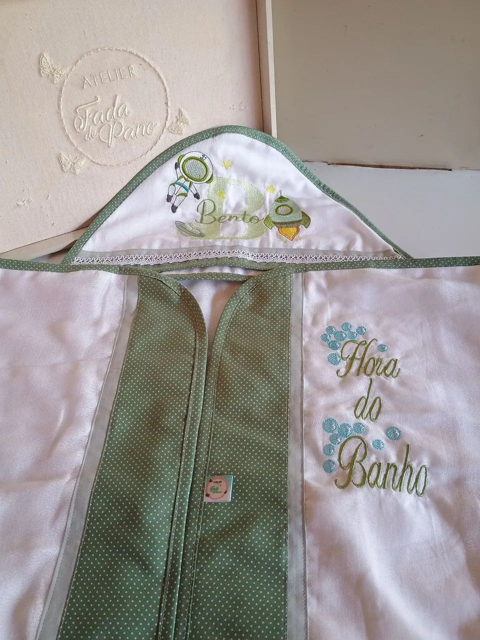 Fralda Toalha de banho com capuz  - Foto 3